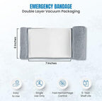 Primacare WB-7706 5-Pack Israeli Bandages – 6" Emergency Trauma Wound Dressing, Vacuum-Sealed, Sterile, Bleeding Control for First Aid, Tactical, Military, EMT & Survival Kits