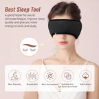 Sleep Mask & Earmuffs for Sleep - 2 in 1 Eye & Ear Mask, Comfortable & Soft for Side Sleepers (Black)