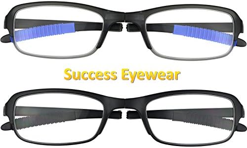 Success Eyewear Reading Glasses 2 Pair Fashion Folding Readers with Cases Unisex Glasses for Reading for Men and Women
