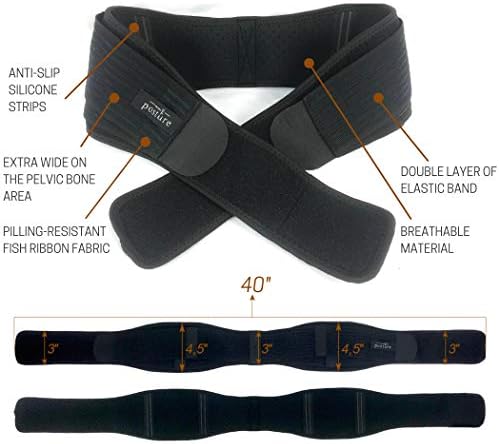 Vriksasana Si Belt for Men and Women That Treat Sciatica, Including Pelvic, Back and Leg Pain Nerve Pain, Stabilize Sacroiliac Joint | Trochanter Brace | Anti-Slip and Pilling-Resistant (REGULAR SIZE)