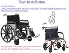 8" x 2" (200x50) Heavy Duty Wheel,8 inch Caster for Bariatric Wheelchairs,Transport Chair. 5/16" (8 mm) Bearing, 2-3/8" (60 mm),Heavy Duty Wheelchair Replacement parts,STDS1075 (1Ea,Black)