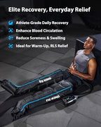 FIT KING Upgraded Leg Massager Recovery Boots, Professional Air Compression Recovery System for Circulation & Athlete-Level Fast Recovery, Cordless Rechargeable Compression Boots (Medium)