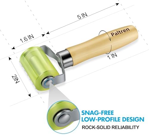 Seam Roller with Dual Ball Bearings | Professional Application Tool for Automotive Sound Deadening, Wallpaper, Vinyl & Home Workshop | Flawless Results with a Solid PU Wheel