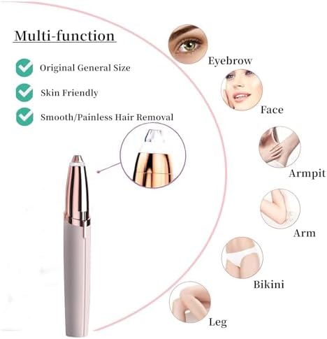 Eyebrow Hair Remover Replacement Heads for Finishing Touch Flawless Facial Hair Remover,Painless Replacement Blades for Flawless Brows Hair Removal,with Cleaning Brush,As Seen On Tv(4 Count).