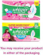 Whisper Ultra Soft Sanitary Pads - 30 Pieces (XL)
