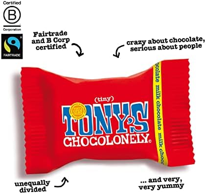 Tony’s Chocolonely | Tiny Tony’s 32% Milk Chocolate Bites | 100 Bites (Milk)
