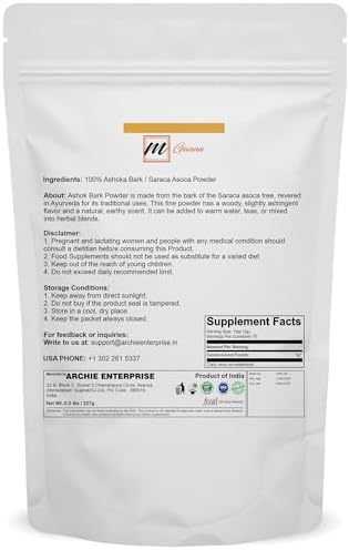 100% Natural Ashoka Bark/Saraca Asoca Powder for Health and Skin Care 0.5 LBS / 227 GMS