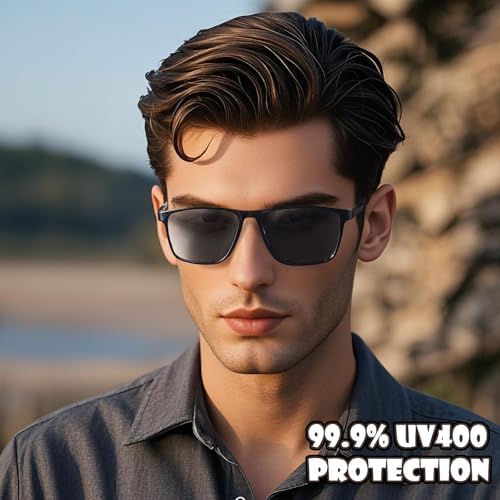 2 Pack Reader Sunglasses Men Women UV400 Protection Lightweight Outdoor Full Lens Reading Sunglasses- Not Bifocals