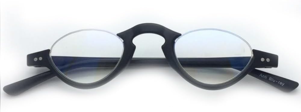 Half Moon Reading Glasses Retro Half Frame Readers Men Women Computer Glasses Blue Light Blocking Presbyopic Glasses