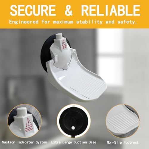 Shower Foot Pedals with Foldable Shaving Leg Hair with Strong Suction Cups for RV bathrooms