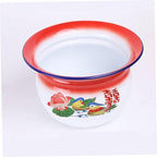 VANZACK Enamel Spittoon Portable Bedpan Urinal Pot for Adults and Children Vintage Style Durable Household Medical Aid