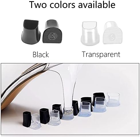 SooGree High Heel Protectors 8 Pairs Heel Repair Caps Covers & Heel Stoppers 4 Sizes Heel Cover Perfect for Wedding,Grass,Gravel,Wetlands Outdoor Events (XXS,XS,S,M)