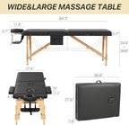 KCC Memory Foam Massage Table Premium Portable Foldable Massage Bed Height Adjustable, 84 Inches Long 28 Inchs Wide Home Salon Spa Bed Tattoo Table with Accessories &Carrying Case, Easy Set Up