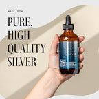 Colloidal Silver Liquid 10 PPM – Immune Support Supplement | Bio-Active Nano Silver, Amber Glass Dropper, Third-Party Lab Tested, Only 2 Ingredients, Made in USA, 8 fl oz