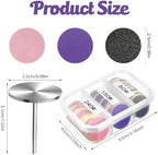 61 Pcs Sanding Paper Discs with Metal Nail Drill Bit, 25mm Pedicure Disc Replacement Sanding Disk Pedicure Supplies Tools Foot File for Electric Remover Dead Skin Callus (#80#150#240 Grit)