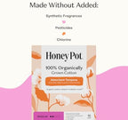 The Honey Pot Company - Regular Absorbency - 100% Organic Cotton Core Tampons w/Bio Plastic Applicator - Feminine Care – Unscented - 54 Count (3 Packs of 18)