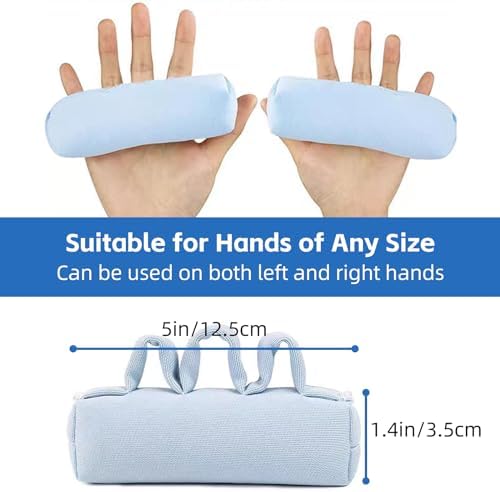 Finger Contracture Cushion for Stroke Patients - Soft Support to Prevent Finger Clenching Pressure Ulcers Promote Blood Circulation, Aid Rehabilitation for Arthritis and Hand Dysfunction (Blue)