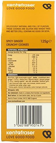 Kent & Fraser Gluten Free Spicy Ginger Crunchy Cookies 125g