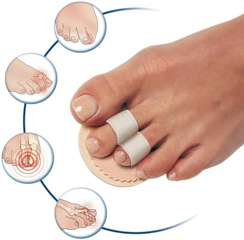 Pedifix Double-Toe Straightener – Gentle Toe Alignment Support for Hammer Toes, Crooked or Overlapping Toes – One Size Fits Most