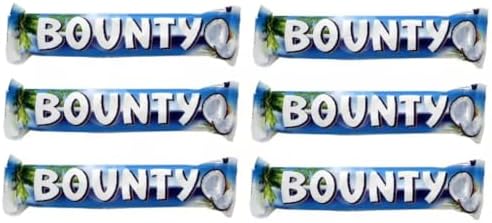 Bounty's-Milk Chocolate & Coconut Bar, Twin Pack 57g, Pack of 6