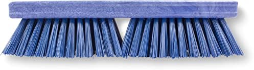SPARTA Plastic Floor Scrub Brush, Brush Head Only, Deck Brush with ACME Standard Thread Fitting for Deck, Industrial Kitchens, and Hospitals, 10 Inches, Blue