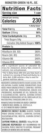 Monster Energy Drink, Green, Original, 16 Ounce | Pack of 15