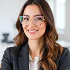 HJSTES Blue Light Blocking Glasses Women Trendy Cat Eye Metal Frame Computer Reading Eyewear(Leopard)