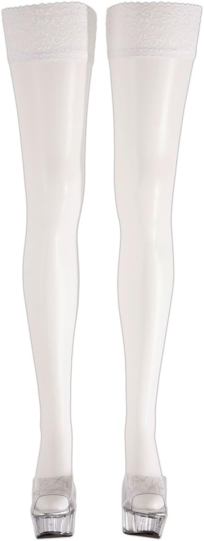Cottelli Collection Stay-Ups, White, Size 5, 75 Gram