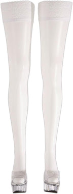 Cottelli Collection Stay-Ups, White, Size 5, 75 Gram