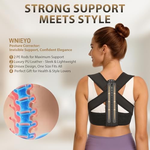 WNIEYO Posture Corrector for Women and Men Back Brace for Women Back Straightener for Effective Lower Back Pain Relief, Scoliosis, and Better Posture Support(S/M)