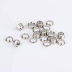 Stainless Steel 304 Compression Tube Fitting, Sleeve 1/2" Tube OD Double Ferrule Ring（Pack of 10 Pairs)
