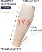 Modetro Sports Calf Compression Sleeves - Leg Sleeves for Men and Women - Shin Splint Relief Support Brace Running Flights