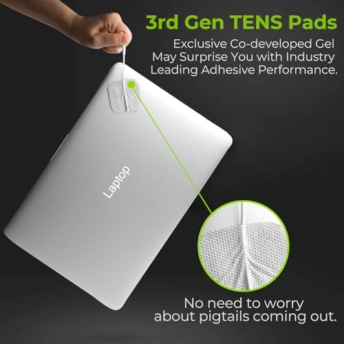 AUVON TENS Unit Replacement Pads Combination Set, 20 Packs Multiple Sizes Electrodes for TENS Unit, Reusable and Latex Free Pigtail TENS Pads for Multiple Pain Relief, 2mm Connector
