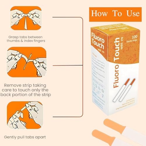 Ophthalmic Fluoro Touch Strips Pack of 100 Strips by KASHSURG