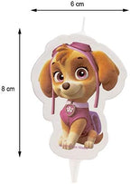 Dekora - 2D Skye Paw Patrol Candle, Pink, 8 x 8 x 12 cm, 346171