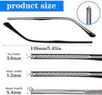 1 Pair Eyeglass Repair Kit Universal Glasses Arm Replacement Frame Tightening Set with Screws & Screwdrivers Complete Eyewear Repair Parts for Legs, Hinges & Adjustments