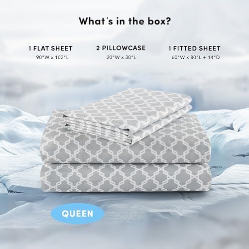 Comfort Spaces Coolmax Moisture Wicking Sheet Set Super Soft, Fade Resistant, 16" Deep Pocket, All Around Elastic - Warm Weather Cooling Sheets For Night Sweats, Queen, Charcoal 4 Piece