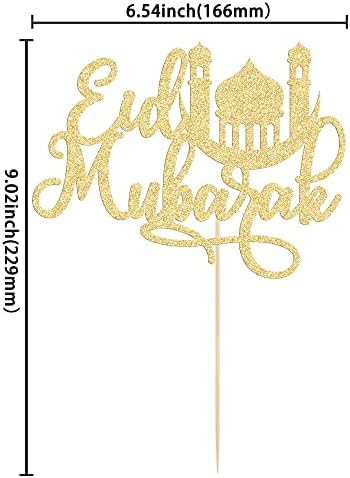 1 Pack Eid Mubarak Cake Topper Gold Glitter Moon Star Hajj Eid Cake Picks Islamic Muslim Festival Ramadam Kareem Party Cake Decorations Supplies