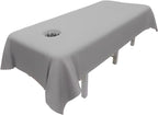 Massage Table Sheets,Massage Table Cover,Massage Linens, Massage Fitted Sheet, Massage Face Rest Cover with Hole, Sutiable for Beauty,Spa 55 * 95 in (Grey with Hole)