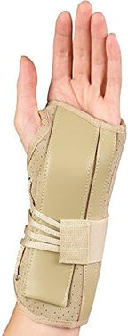 OTC Wrist Brace, Soft-Fit Lace Closure Hand Wrist Splint, Postoperative Care, Small (Left Hand)