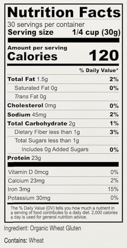 Anthony's Organic Vital Wheat Gluten, 2 lb, High in Protein, Vegan, Non GMO, Keto Friendly, Low Carb