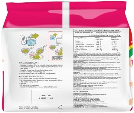 Indomie | Mi Goreng Instant Noodles, Halal Certified, Original Flavor, 3 Ounce (Pack of 5)