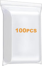 100 PCS 8" x 10" Thick Clear Zip Poly Lock Plastic Bags Seal Reclosable Zip Bag Durable 2.4 Mil Photo Cards Envelopes Snacks Seeds Zipper Bags