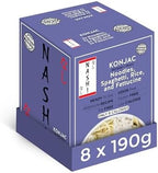 Nashi Konjac Shirataki Premium Mix Pack (8×190g) – Odour-Free, Vegan, Low-Calorie, Fat-Free, Keto-Friendly & Low-Carb Diet | Noodles, Rice, Spaghetti & Fettuccine | Healthy, Ready-to-Eat