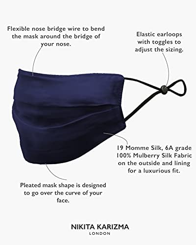KARIZMA Beverly Hills Silk Face Mask Collection Pack. Fashionable Designer Face Mask for Women. Real Mulberry Silk Masks
