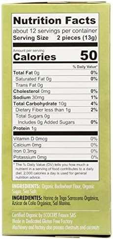Le Pain des Fleurs Crispbread, Buckwheat, 5.3 ounce