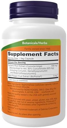 Now Supplements, Turmeric Curcumin with BioPerine, Immune System Support, Standardized to 95% Curcuminoids, Enhanced Absorption*, 90 Veg Capsules