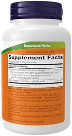 Now Supplements, Turmeric Curcumin with BioPerine, Immune System Support, Standardized to 95% Curcuminoids, Enhanced Absorption*, 90 Veg Capsules