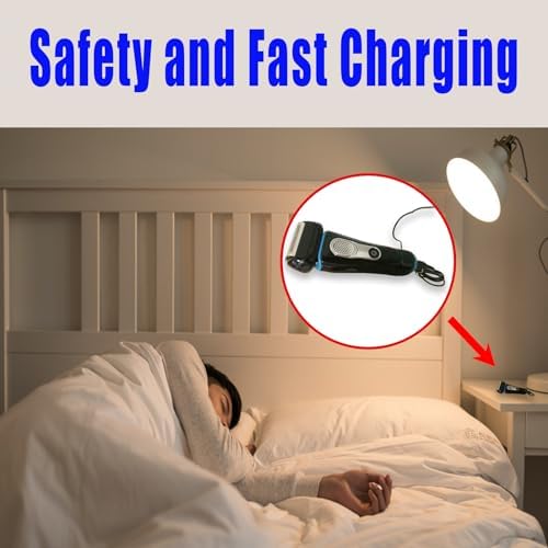 12V Charging Cord Replacement for Braun Shaver S3 S6 S7 S8 S5 S9 S1, Cable Replacement for Braun Electric Razor Trimmer Series 1 3 5 6 7 8 9 340 3040s 390cc 720 790cc Models