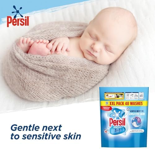 Persil XL 3-in-1 Washing Capsules Outstanding Stain Removal with No Residues Even in Quick and Cold Washes 7 Days of Lasting Freshness Washing Pods 48 Washes (Buy 2, Non Bio)
